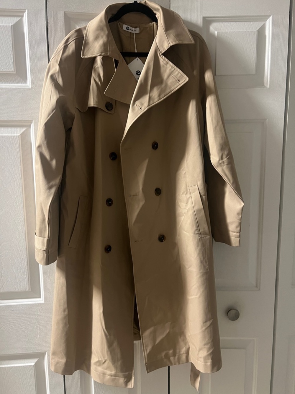 Men’s Double-Breasted Trench Coat - Tan